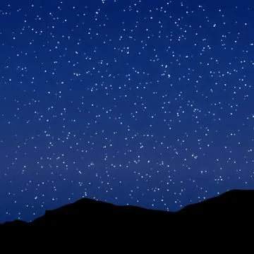 Starry night scenic design background Stock Illustration
