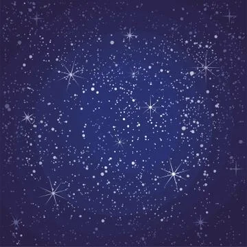 Starry night seamless pattern Stock Illustration