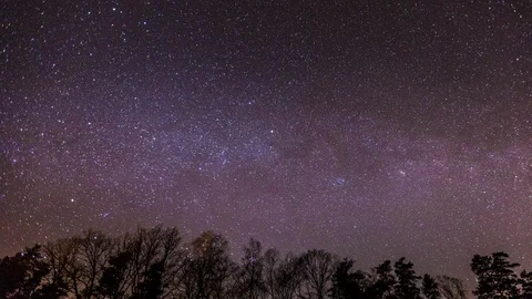Starry night sky 4k timelapse. Stock Footage 88935180