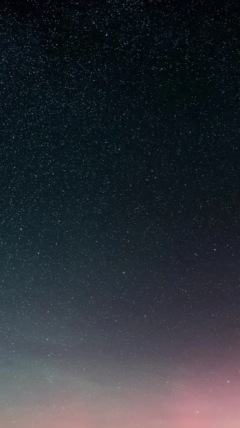 Starry Night Sky Background of Aurora Borealis and Milky Way Stars in Vertical Stock Footage 310668148