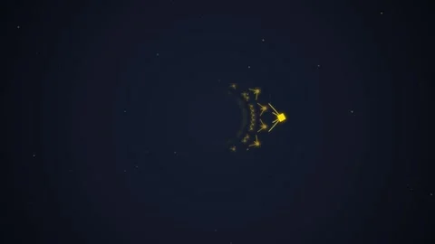Starry Night Sky Background - Deep Blue Space with Distant Stars Stock Footage 348422238