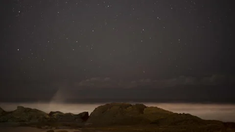 Starry Night Sky at the Beach Time Lapse 스톡 동영상 143460177