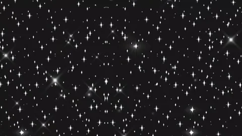 Starry Night Sky Blinking Stars 4K Overlay Black Background Stock Footage 293969837