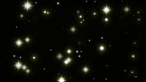 Starry Night Sky with Bright Celestial Bodies in Dark Cosmic Space Video stock 337527477