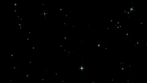 Starry Night Sky with Bright Celestial Bodies in Deep Space Black Background Видео 337527478
