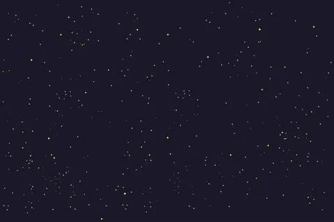 Starry night sky, constellations, little stars background Stock Illustration