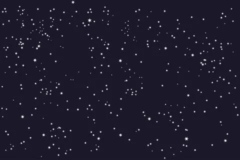 Starry night sky, constellations, little stars background Stock Illustration