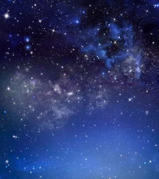 Starry night sky deep outer space Stock Illustration