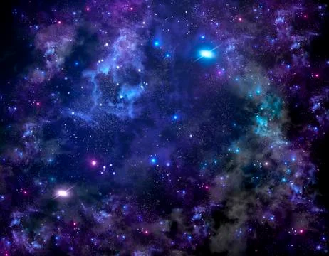 Starry night sky  deep outer space Stock Illustration