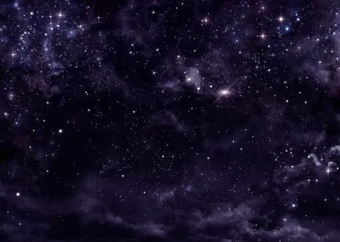 Starry night sky deep outer space Stock Illustration