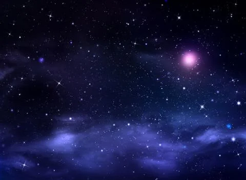 Starry night sky deep outer space Stock Illustration