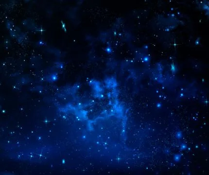 Starry night sky deep outer space Stock Illustration