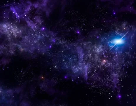 Starry night sky deep outer space Stock Illustration