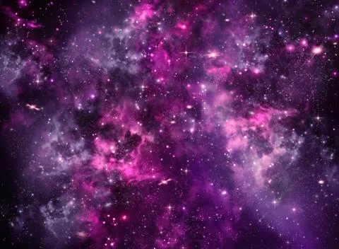 Starry night sky deep outer space Stock Illustration