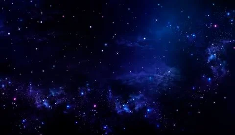 Starry night sky deep outer space Stock Illustration