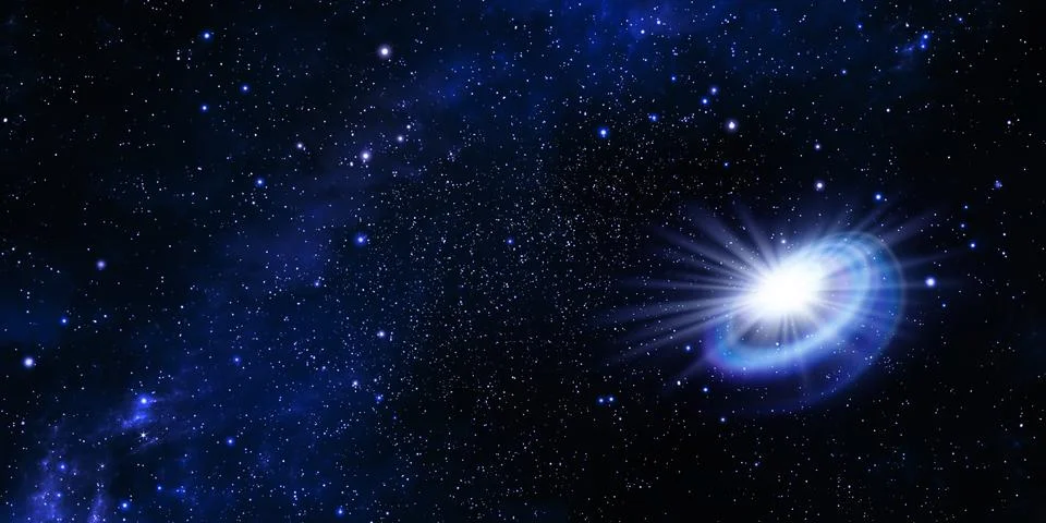 Starry night sky deep outer space Stock Illustration