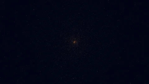 Starry night sky with dense galaxy core and glowing dust particles background Stockbeeldmateriaal 330075718