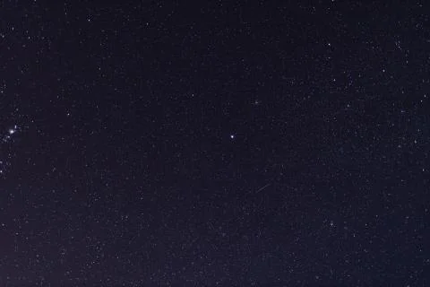 Starry night sky with extremely clear conditions making a lot of constellatio Stock Photos