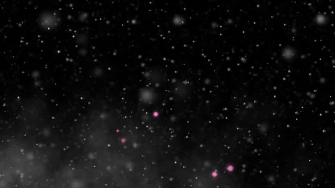 Starry night sky with falling snowflakes creating magical winter atmosphere Vídeo Stock 347114989