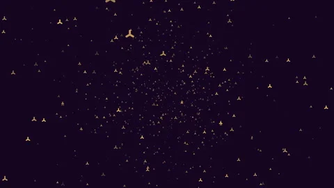 Starry night sky forms snowflake pattern in space 스톡 동영상 297600713