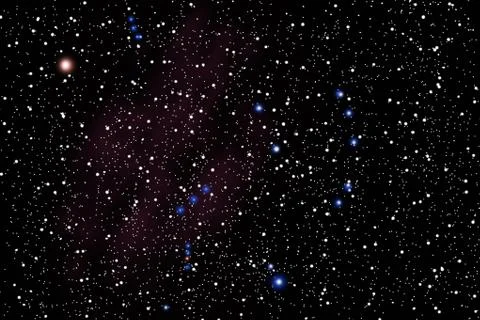 Starry night sky Stock Illustration