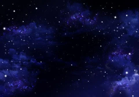 Starry night sky Stock Illustration