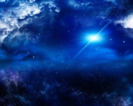 Starry night sky Illustrazione stock