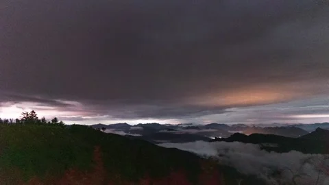 Starry Night Sky From Mountain Top Timelapse Stock Footage 326698687