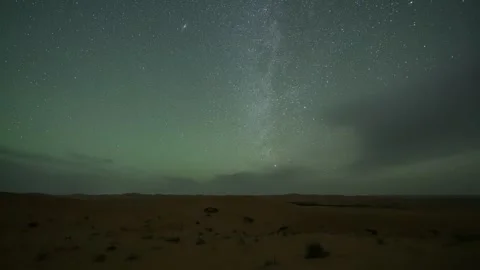 Starry Night Sky Over Desert Timelapse Stock Footage 326701956