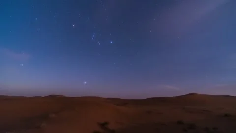 Starry Night Sky Over Desert Timelapse Stock Footage 326701957