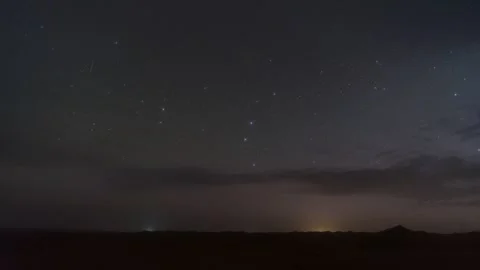 Starry Night Sky Over Desert Timelapse Stock Footage 326701966
