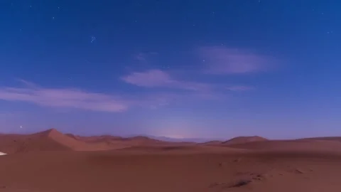 Starry Night Sky Over Desert Timelapse Stock Footage 326701969