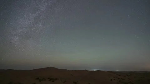 Starry Night Sky Over Desert Timelapse Stock Footage 326701996