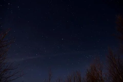 Starry night sky 库存照片