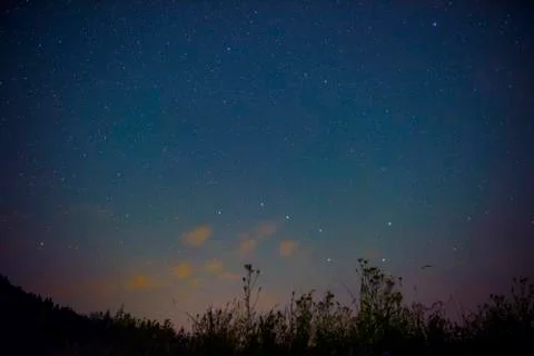 Starry night sky Stock Photos