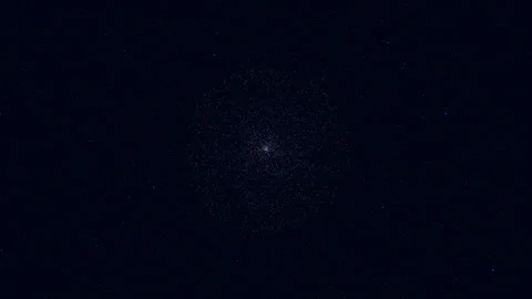 Starry night sky revealing a distant galaxy Stock-Footage 315094902