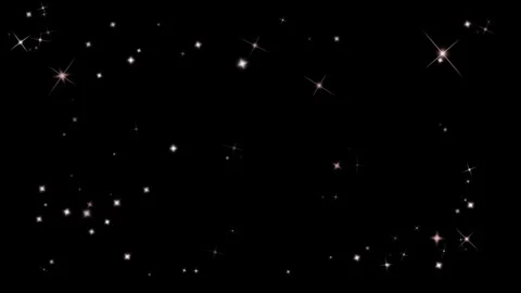 Starry Night Sky with Scattered Bright Stars on Dark Background Minimalist Видео 337527499