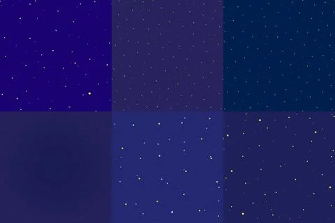 Starry night sky. A set of drawings of star constellations, white on a dark.. Stock Illustration