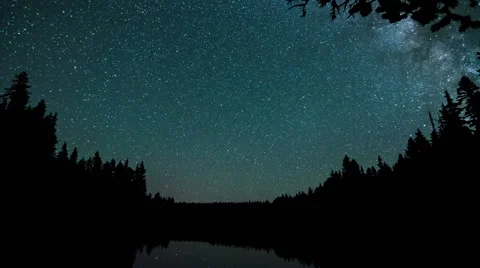Starry Night Sky Time Lapse during Perseid Meteor Shower Stock Footage 40764677