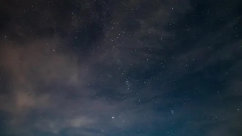 Starry Night Sky Time-Lapse over Mount Rainier National Park Video stock 332078972