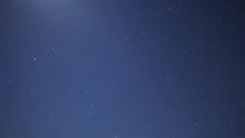 Starry night sky time lapse over the plateau of China Stock Footage 333803564