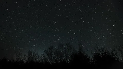 Starry night sky time lapse with visible cosmic motion Видео 334180675