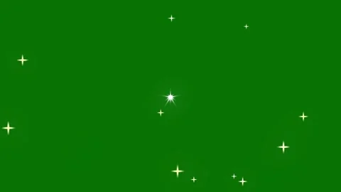 Starry Night Sky Twinkle Animation, Golden Starlight Green Screen 4K 库存影片 333920570