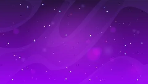 Starry night sky vector background, cosmic purple gradient with stardust Stock Illustration