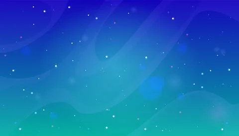 Starry night sky vector illustration, cosmic space blue gradient with stardust Stock Illustration