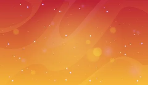 Starry night sky vector illustration, cosmic space orange gradient with stardust Stock Illustration