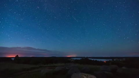 Starry night timelapse Stock Footage 11525470