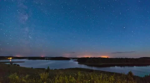 Starry night timelapse Stock Footage 11525493