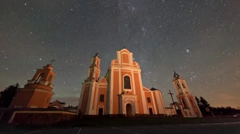 Starry night timelapse Stock Footage 21317383