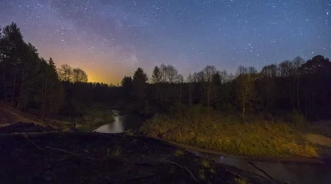Starry night timelapse Video stock 56902953